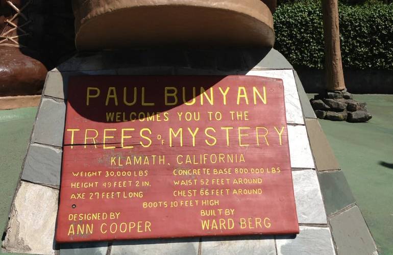 Trees Of Mystery Paul Bunyan Sign Trees Of Mystery Paul Bunyan Sign