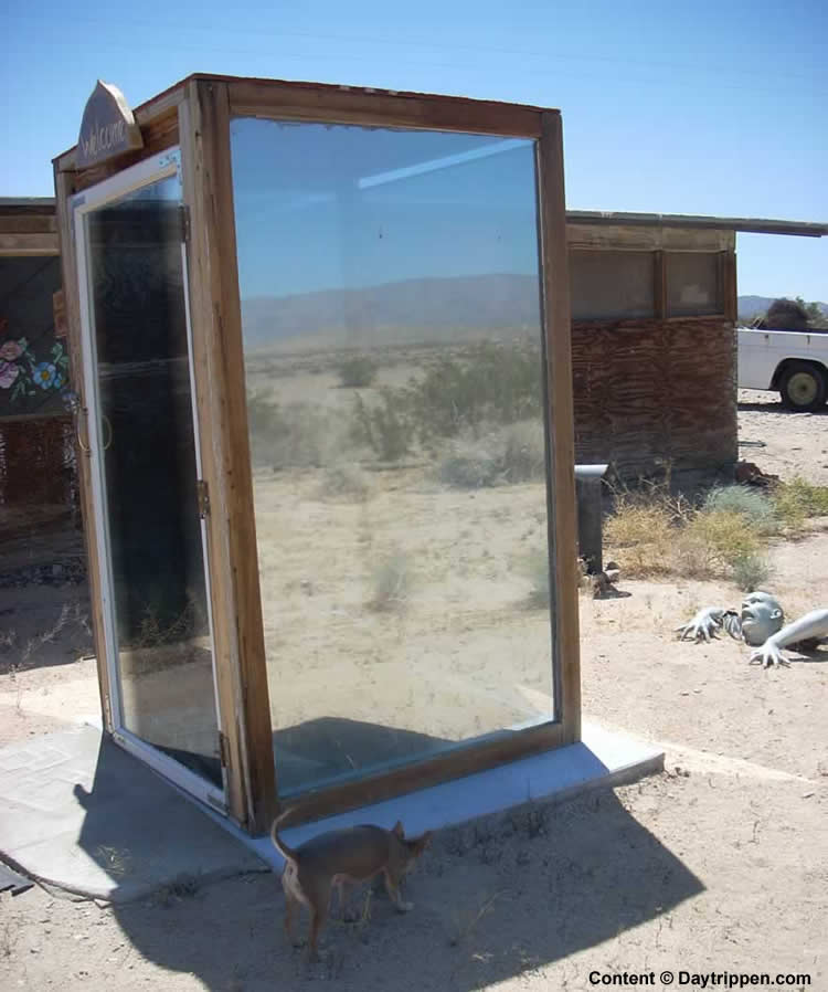 Original Glass Outhouse (has been updated since this picture was taken)