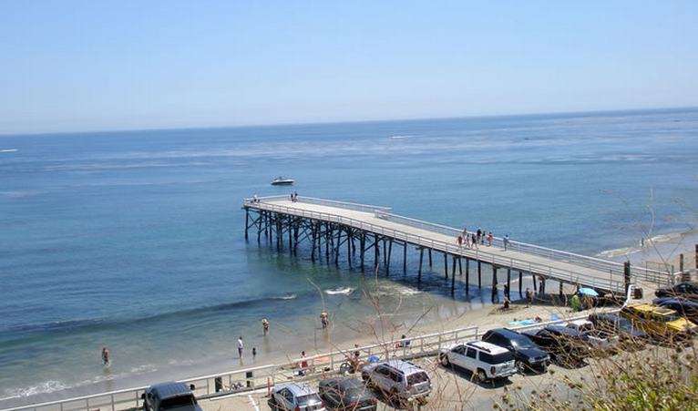Paradise Cove Beach Pier Malibu Beach, California.