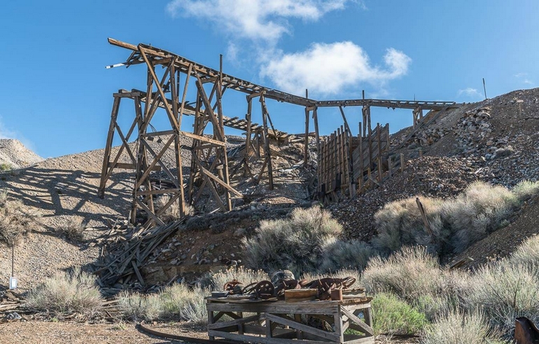 Cerro Gordo Ghost Town High in The Mountains