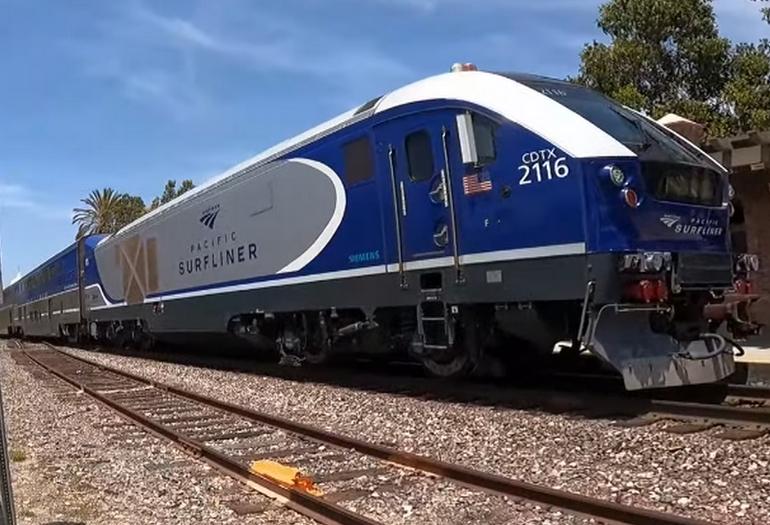 Pacific Surfliner Train in California