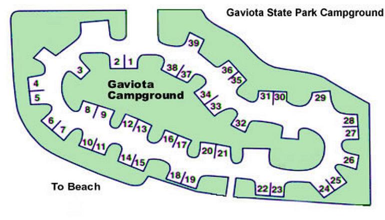 Gaviota State Park Campground Map